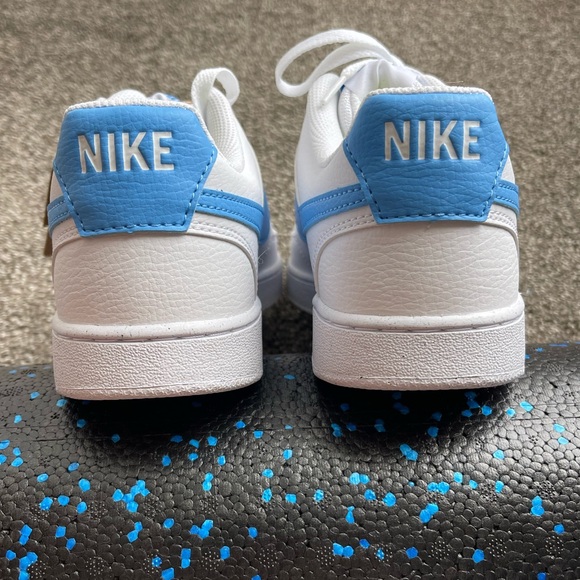 SIZE 10.5 - NIKE COURT VISION NEXT NATURE LOW WHITE UNIVERSITY BLUE - WOMENS - Picture 4 of 8